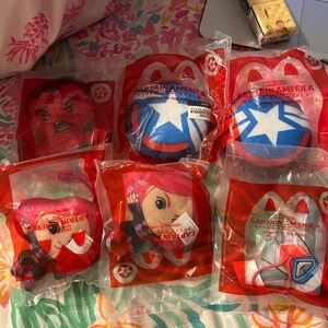 Disney Captain America Plush Set with Red and Blue